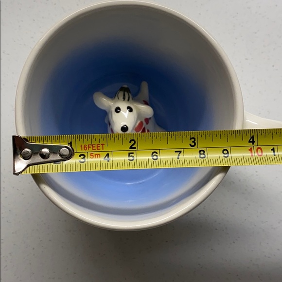 Spademan Pottery Mug White puppy Dog With Scarf - Picture 4 of 5